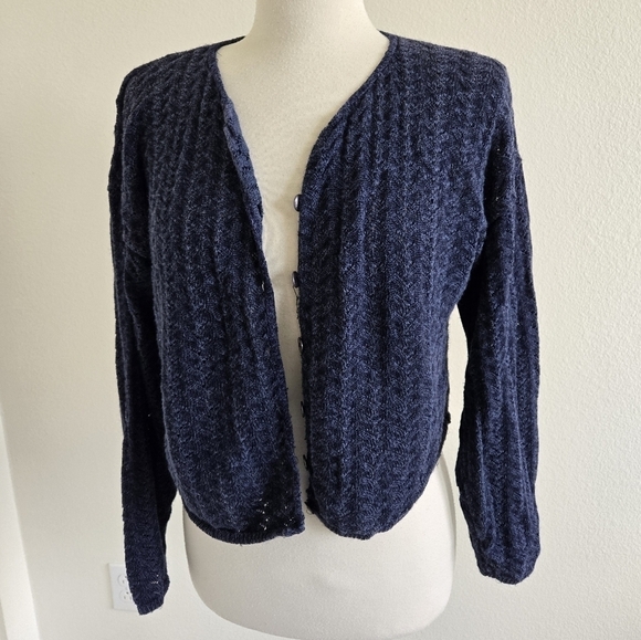 Mondala Crochet Open Front Cardigan size Medium - Picture 5 of 14